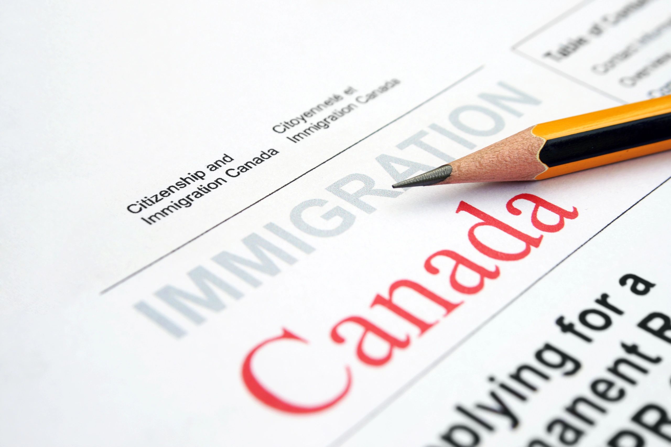 Formulario de inmigración de Canadá
