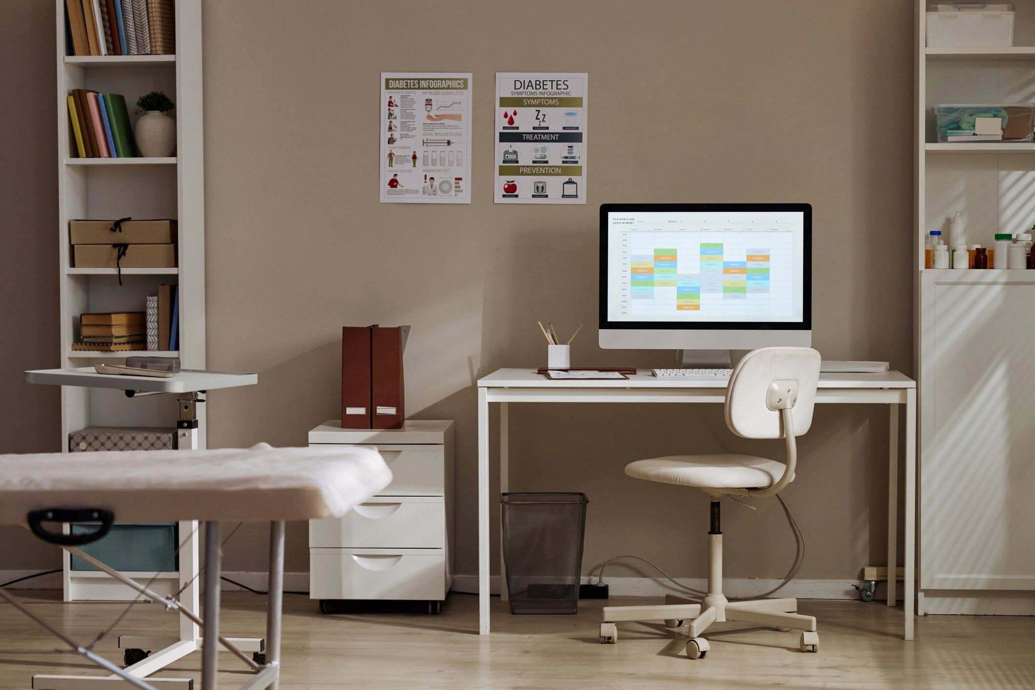 Professional workspace representing secure information use